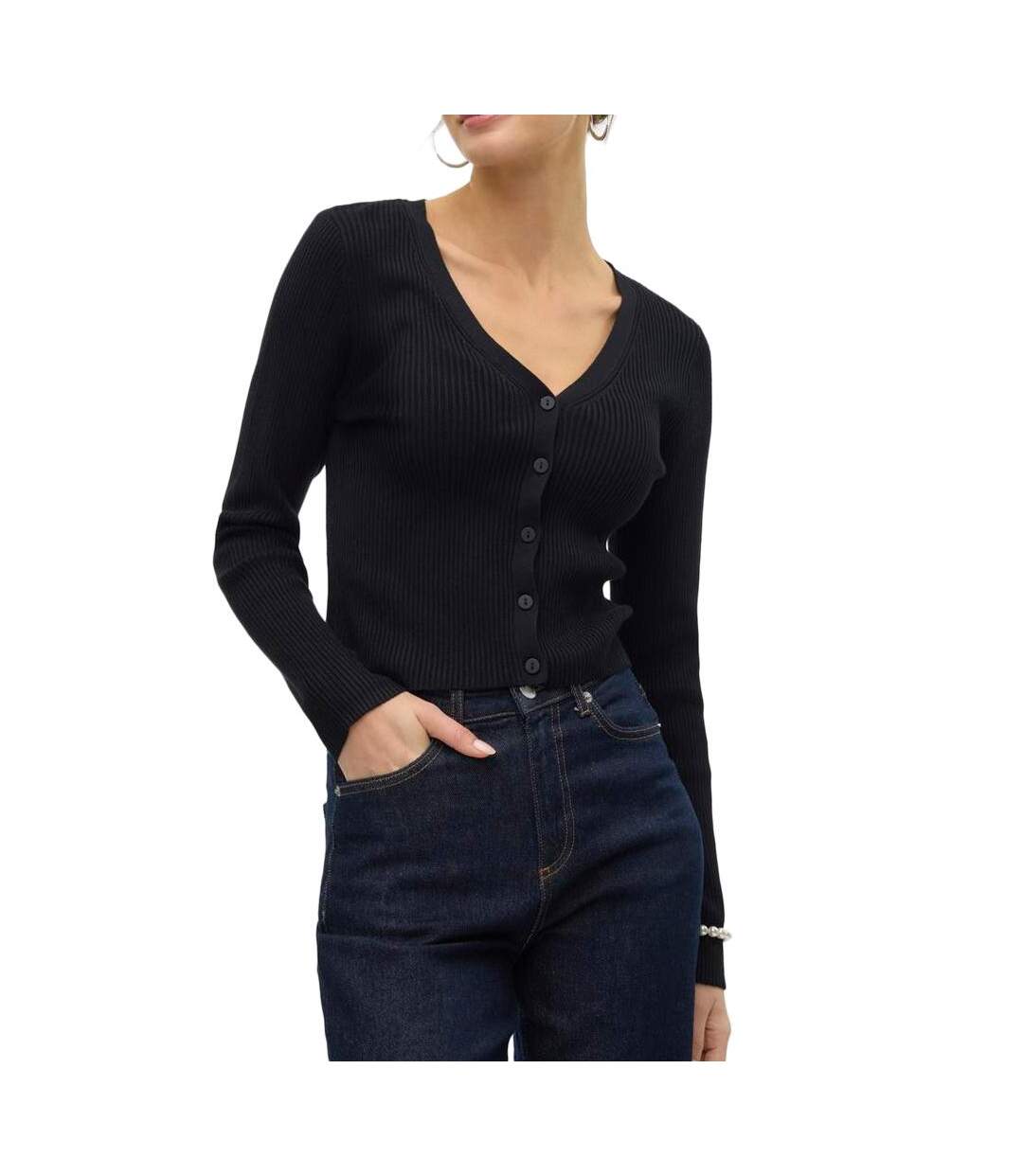 Gilet noir femme vero moda glory 10300305-1