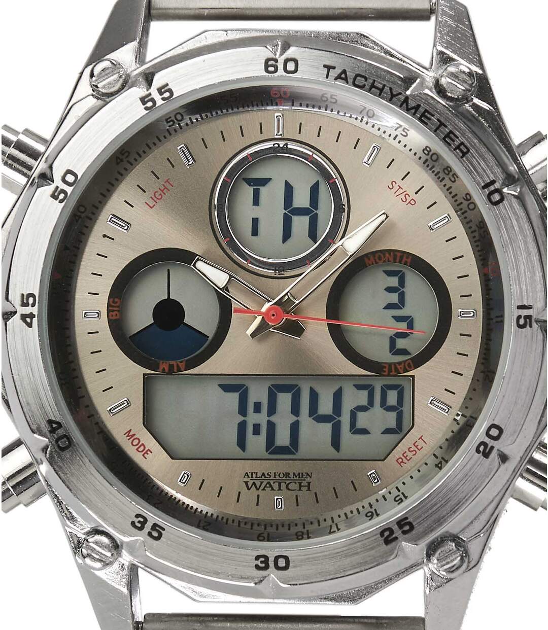Sportovní hodinky s dvojím zobrazováním časových údajů a chronometrem Atlas For Men