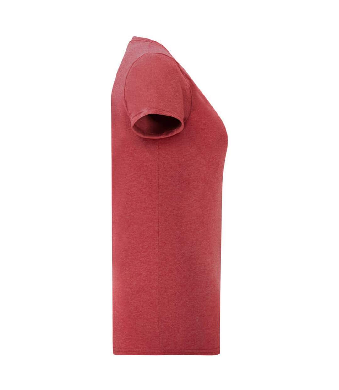 T-shirt Iconic Femme Rouge Chiné Fruit Of The Loom-3