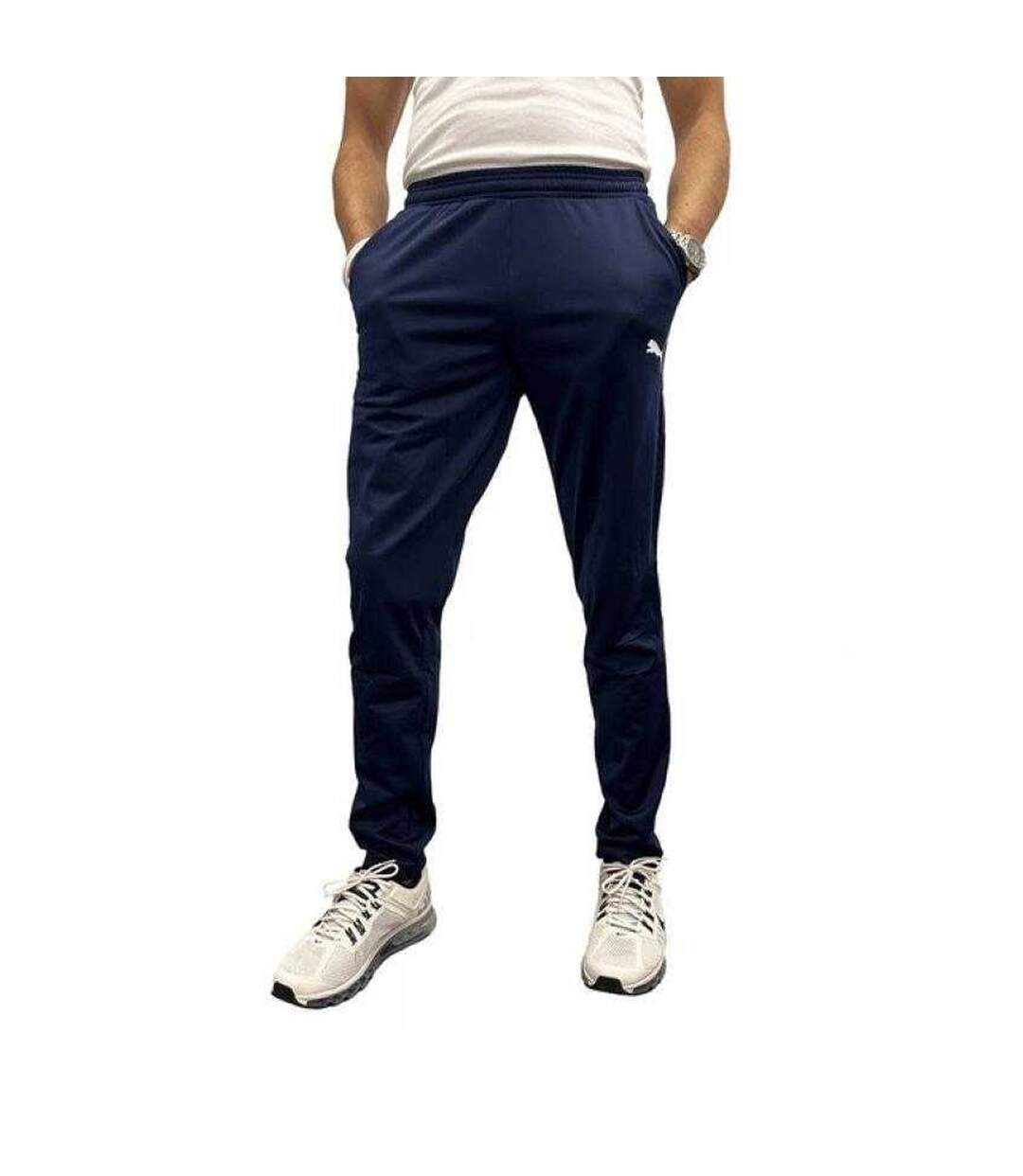 Pantalon De Jogging Style Logo Homme Bleu Marine Puma-1