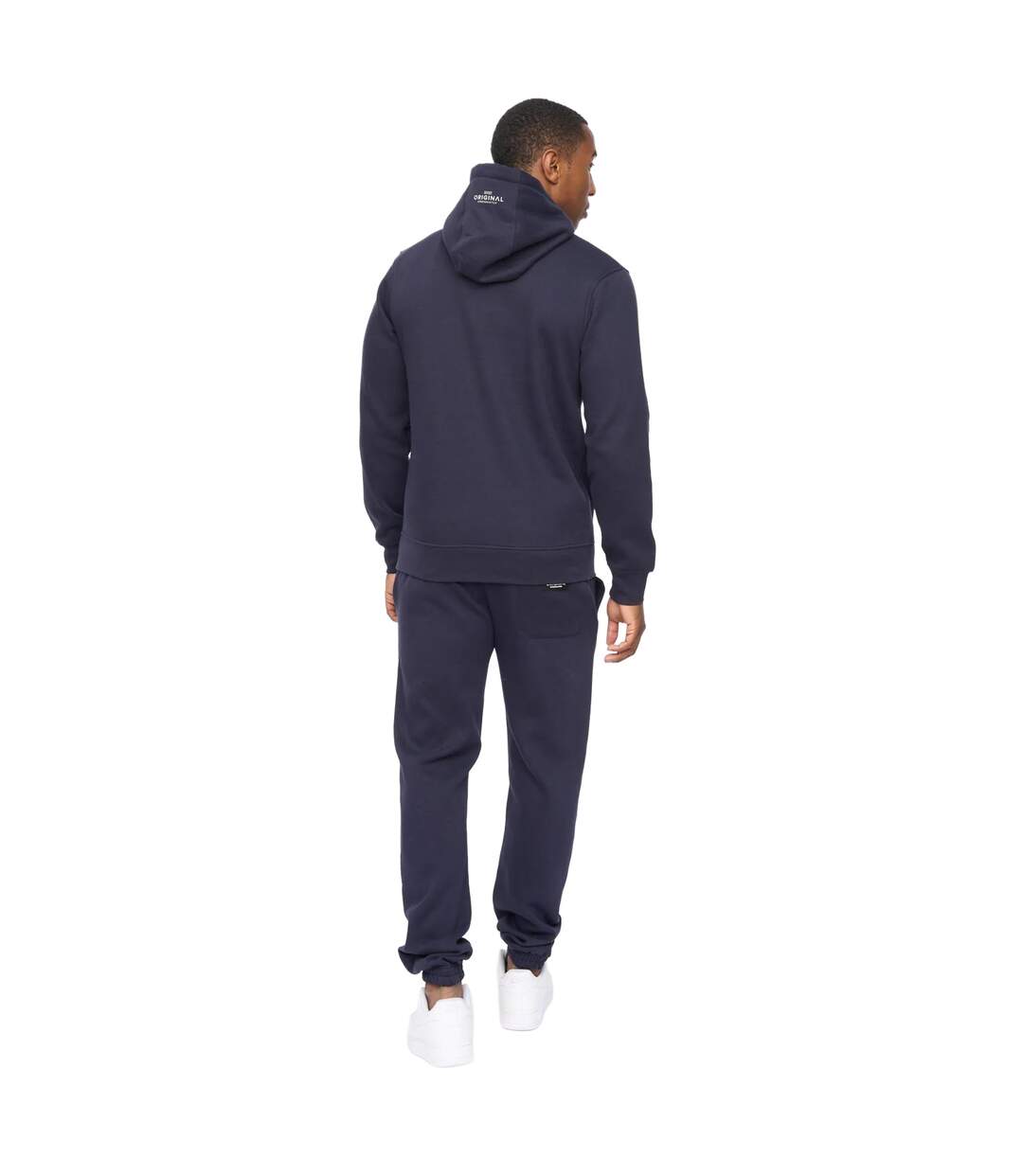Mens Jamals Hoodie And Joggers Set Navy Crosshatch-2