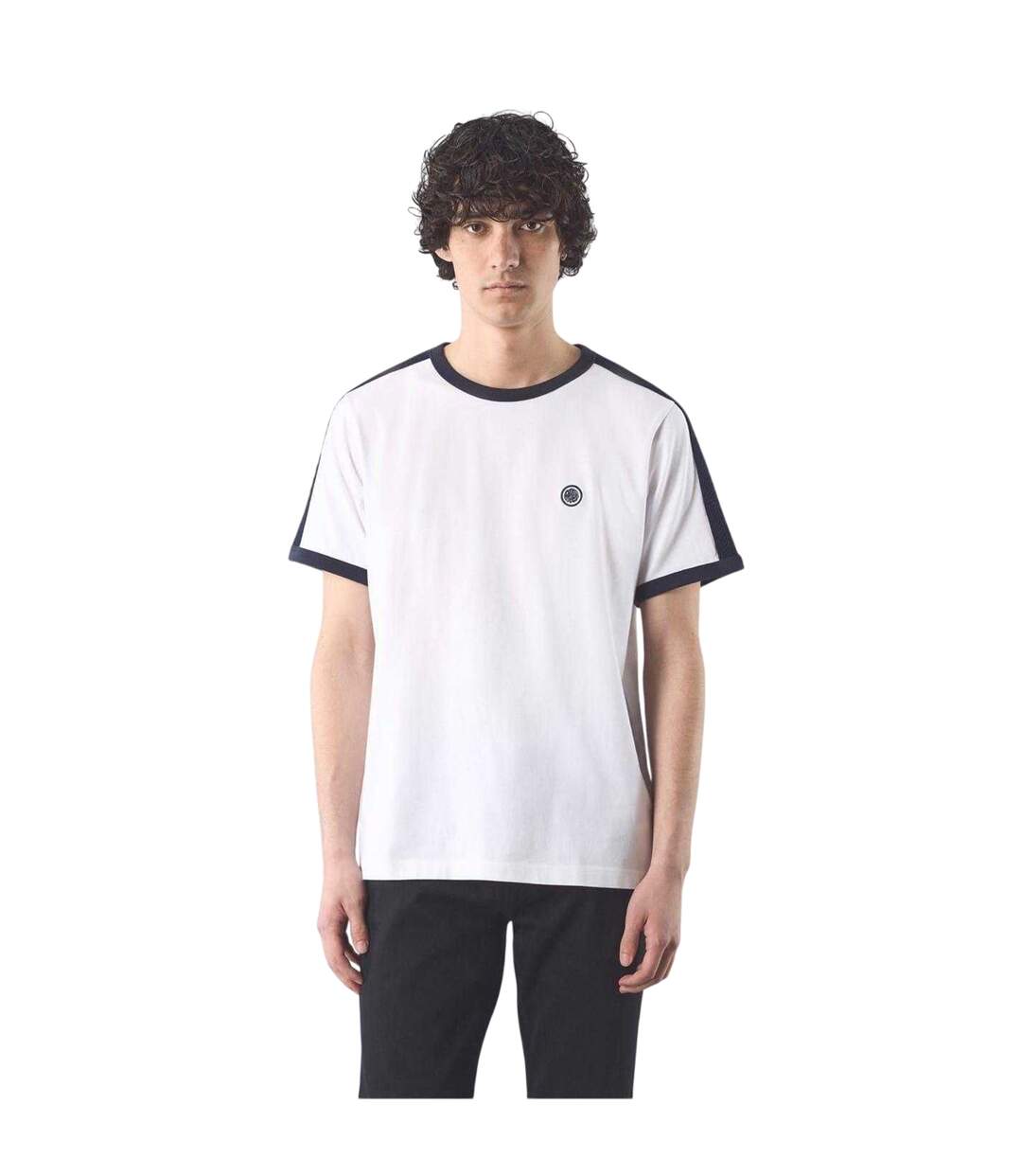 T-shirt Denton Homme Blanc Pretty Green-4