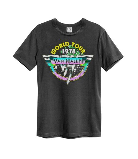 T-shirt world tour adulte charbon Amplified