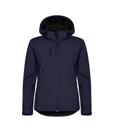 Womens/ladies classic soft shell jacket dark navy Clique