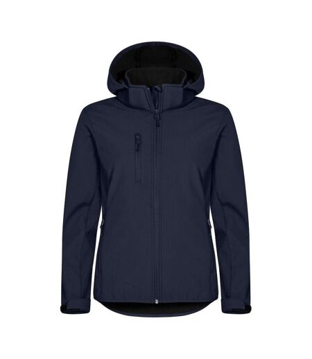 Womens/ladies classic soft shell jacket dark navy Clique