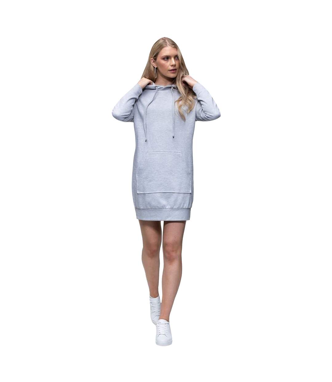 AWDis Girlie Womens/Ladies Hoodie Dress (Heather Gray) - UTPC3448-1