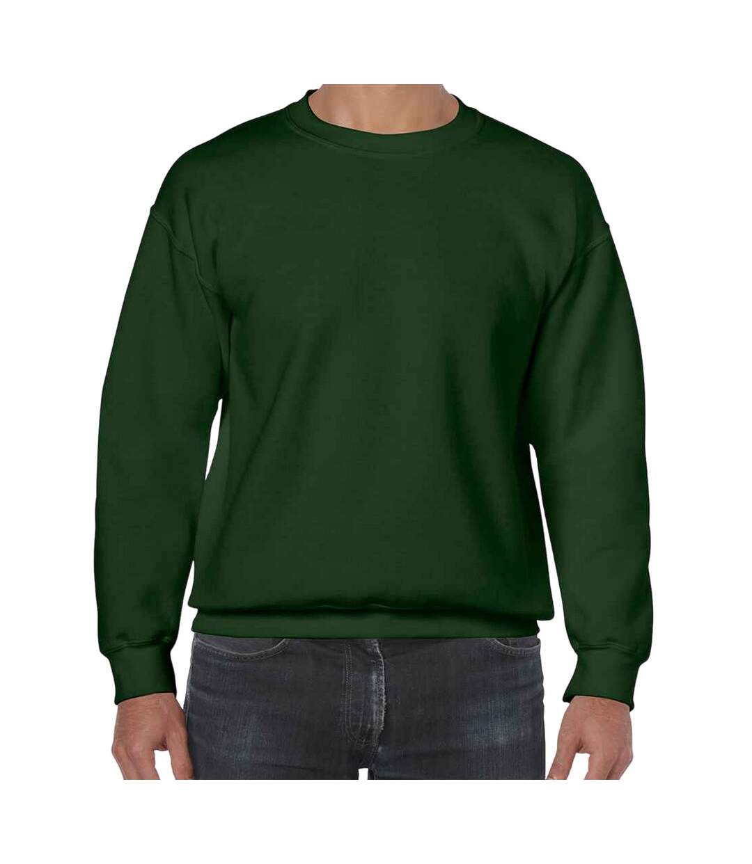 Sweat heavy blend homme vert forêt Gildan-1