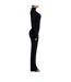 Womens/ladies Sculpted Straight Leg Jumpsuit Black Naked Wardrobe-3