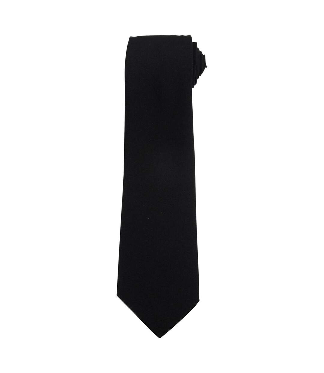 Plain polyester tie one size black Premier-1