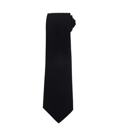 Premier Plain Polyester Tie (Black) (One Size) - UTPC6746