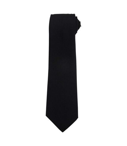 Premier Plain Polyester Tie (Black) (One Size) - UTPC6746