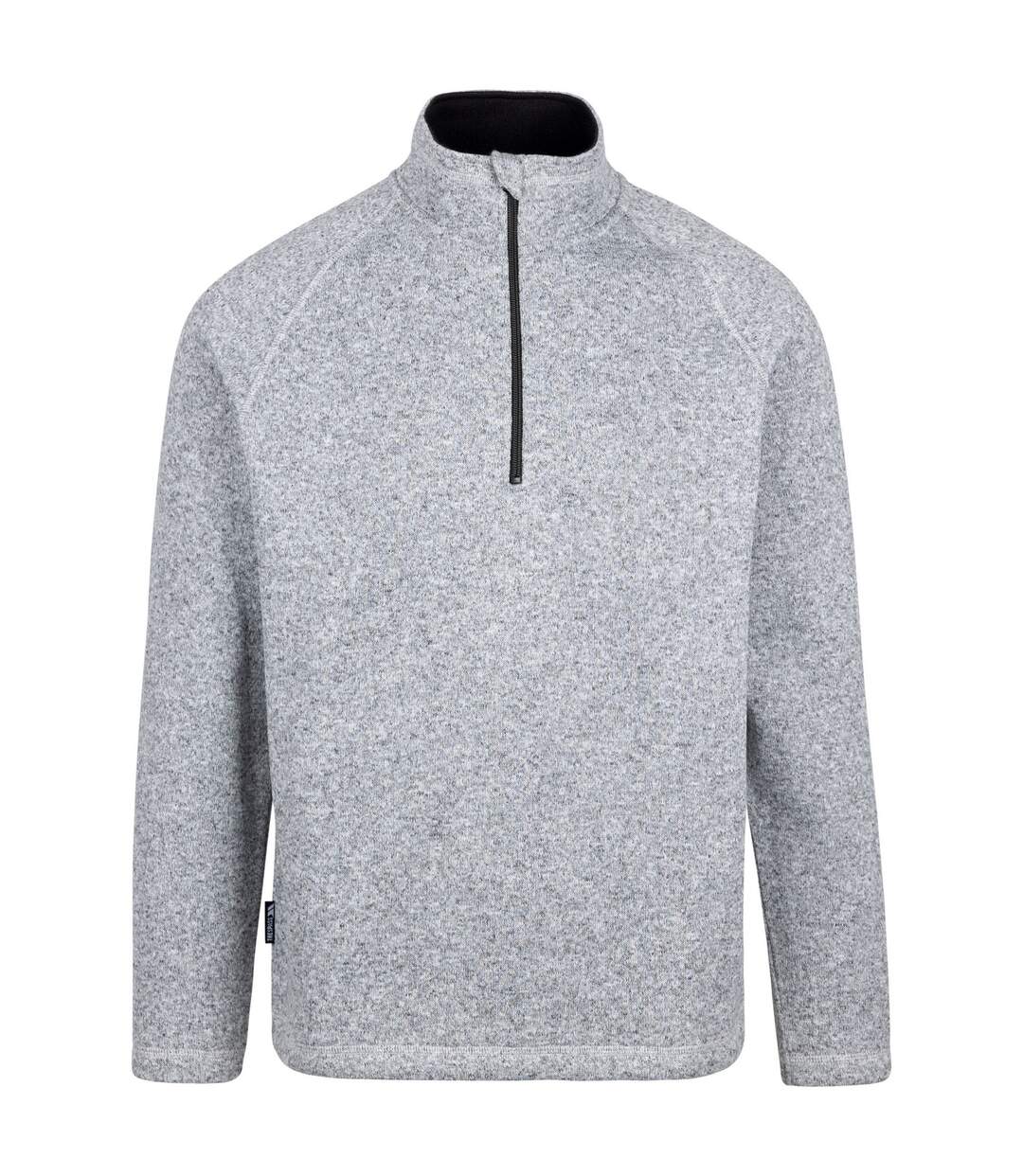 Mens Corsham Marl Half Zip Fleece Top Grey Trespass-1