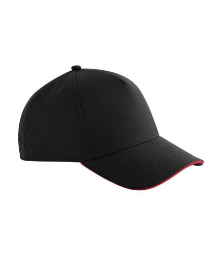 Casquette De Baseball Accelerate Noir Rouge Beechfield