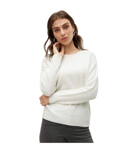 Pull Motif/style Uni Femme Blanc Neige Vero Moda