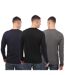 Pack Of 3  Mens Warrior Long-sleeved T-shirt  Navy Grey Black DKNY-2