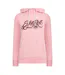 Womens/ladies Scarlett Lettering Regular Hoodie Powder Pink Ecko-1