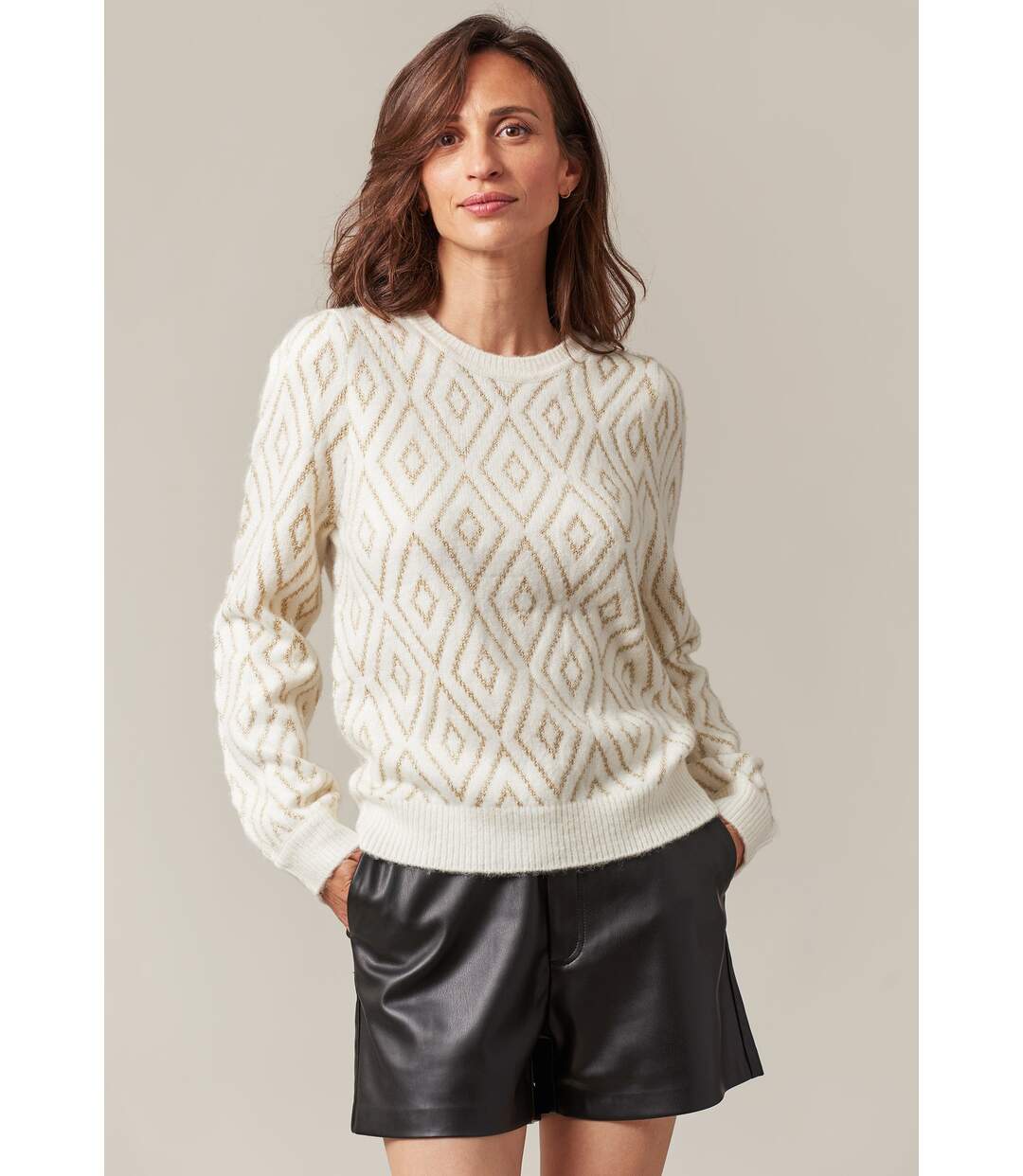 Pull femme à motifs géométriques MAINA-4
