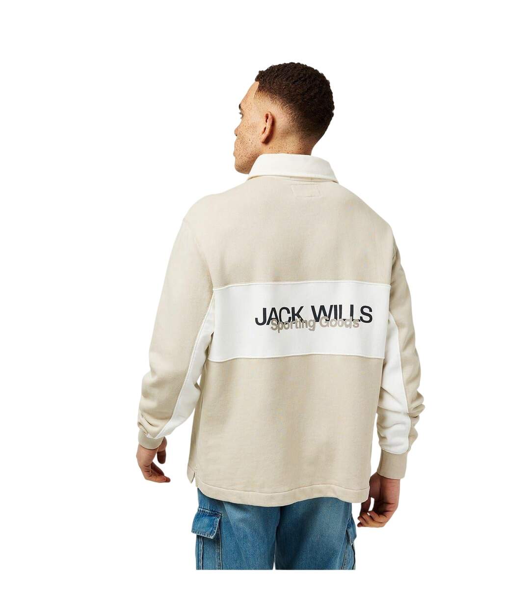 Haut De Rugby Homme Blanc Cassé Jack Wills-4