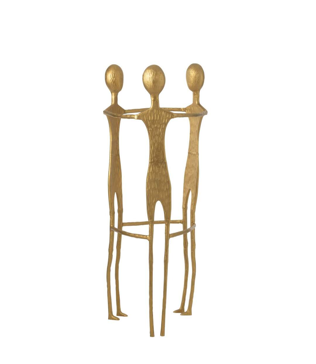 Statue Figurine en Métal 3 Men 150cm Doré-2