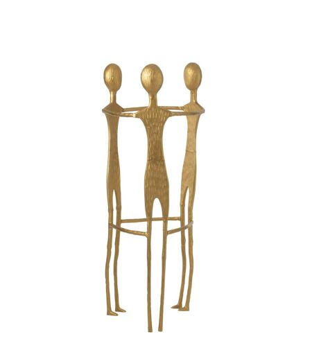 Statue Figurine en Métal 3 Men 150cm Doré