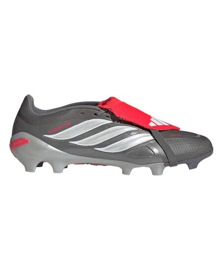 Unisex Adult Predator 3 Firm Ground Football Boots Grey Red Adidas
