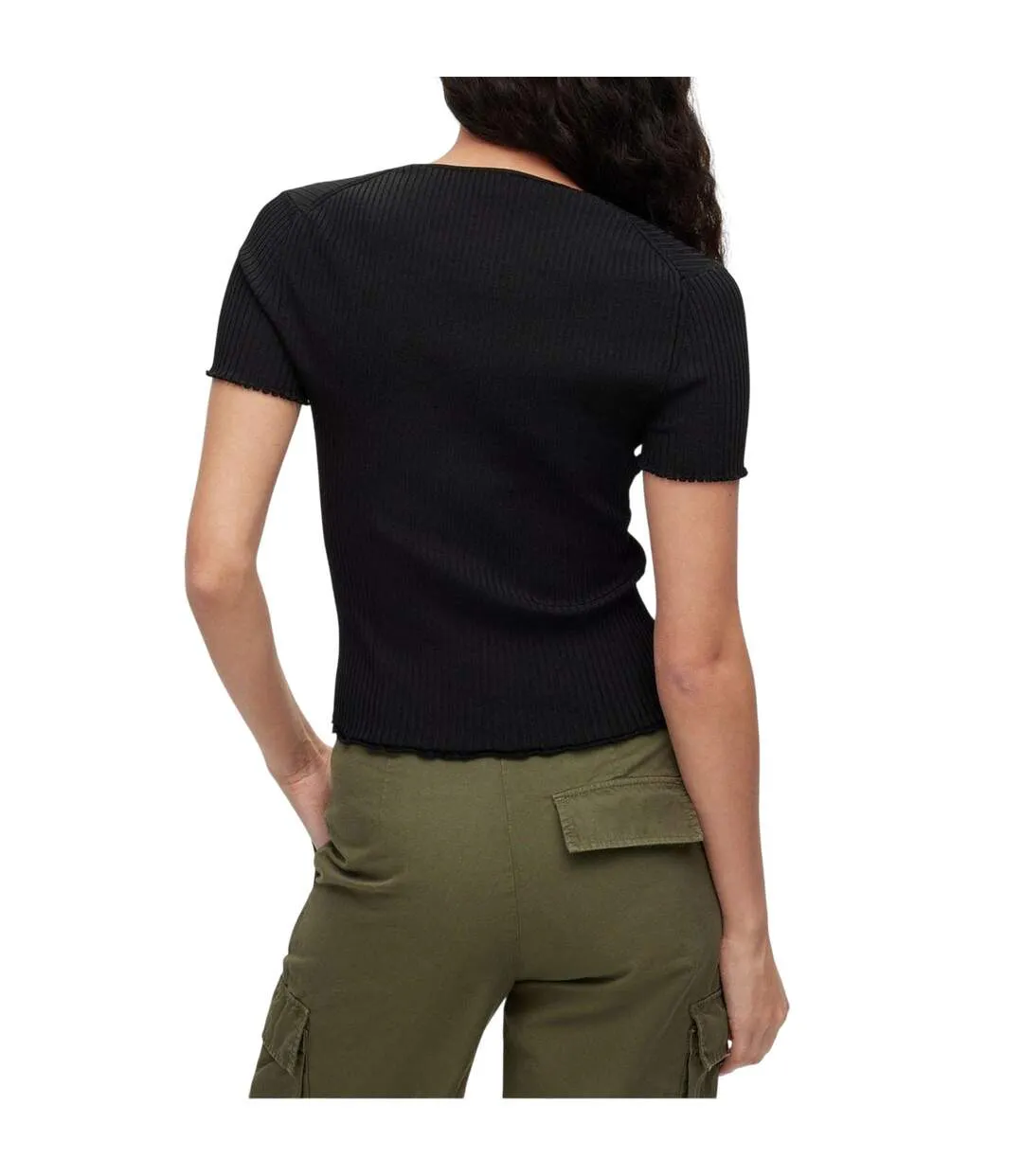 Haut Manches Courtes Slissy Femme Noir Hugo-3