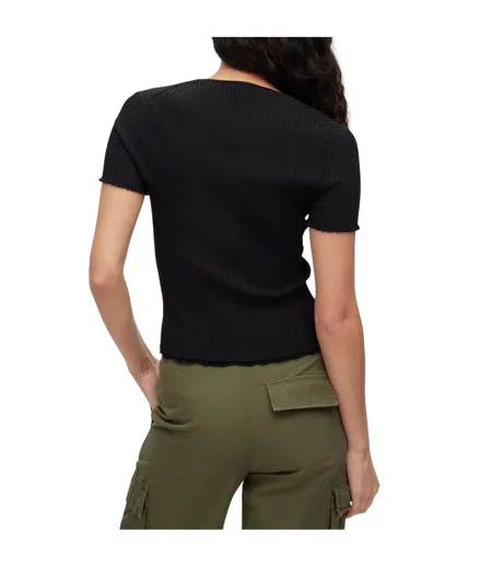 Haut Manches Courtes Slissy Femme Noir Hugo