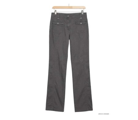 AXXANO AH1162G - Pantalon femme stretch gris en coton et lycra pour un confort absolu