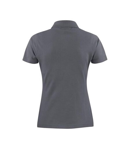 Womens/ladies Surf Polo Shirt Steel Grey Printer