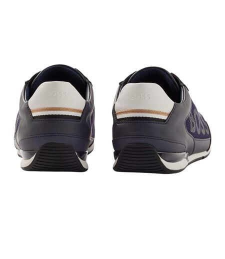 Mens Saturn Slip-on Trainers Dark Blue Boss