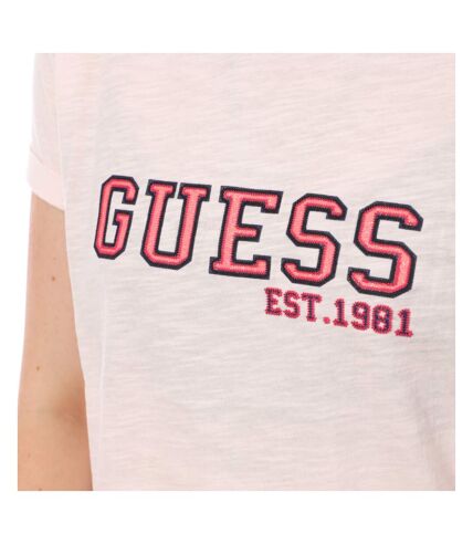 T-shirt Rose Femme Guess College