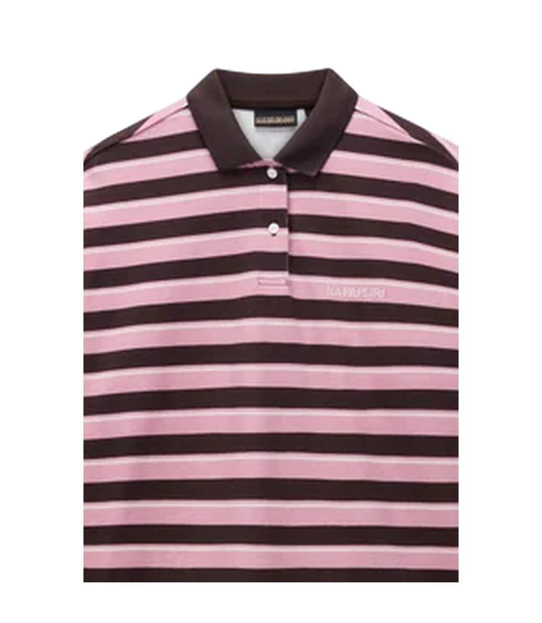 Polo Motif/style À Rayures Lehua Femme Marron Rose Napapijri-3