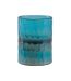 Photophore en verre mosaique turquoise