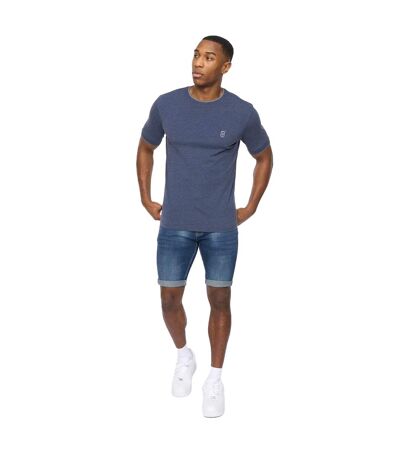 Mens Einstip T-shirt Navy Marl Crosshatch