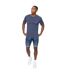 Mens Einstip T-shirt Navy Marl Crosshatch-1