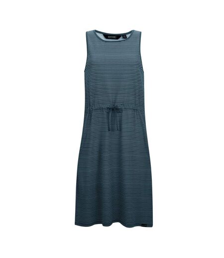 Robe Sans Manches À Taille Ajustable Motif/style À Rayures Amorie Femme Bleu Marine Blanc À Rayures Regatta
