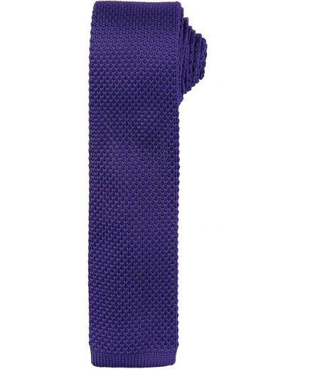 Cravate fine tricotée - PR789 - violet