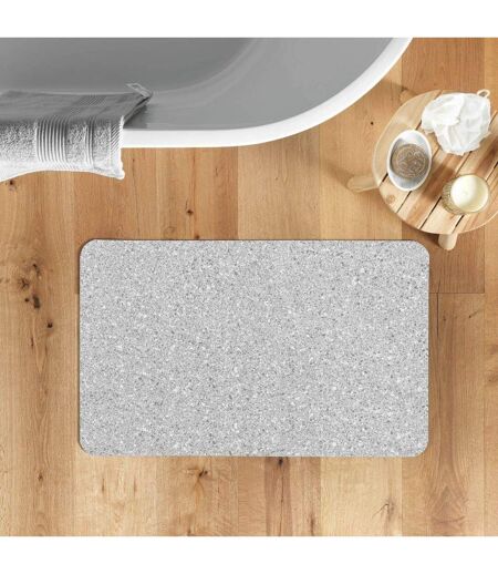 Tapis de Bain Ultra-Absorbant Granite 50x80cm Gris
