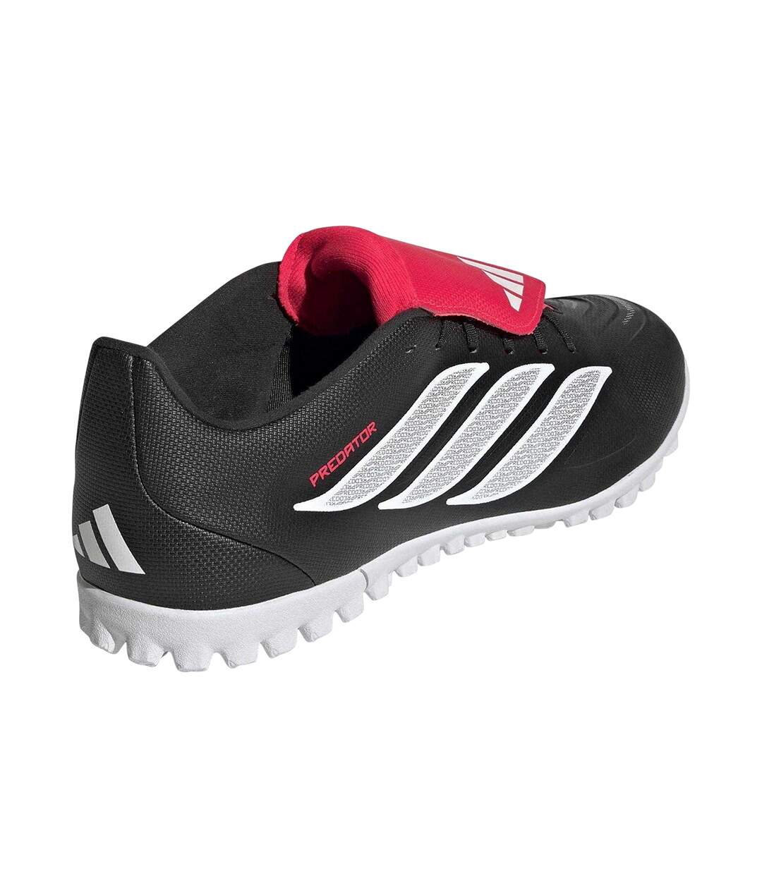 Mens Predator Club Folded Tongue Astro Turf Trainers Black Red Adidas-2