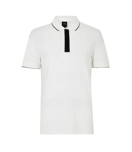 Polo Motif/style À Rayures Homme Blanc Armani Exchange