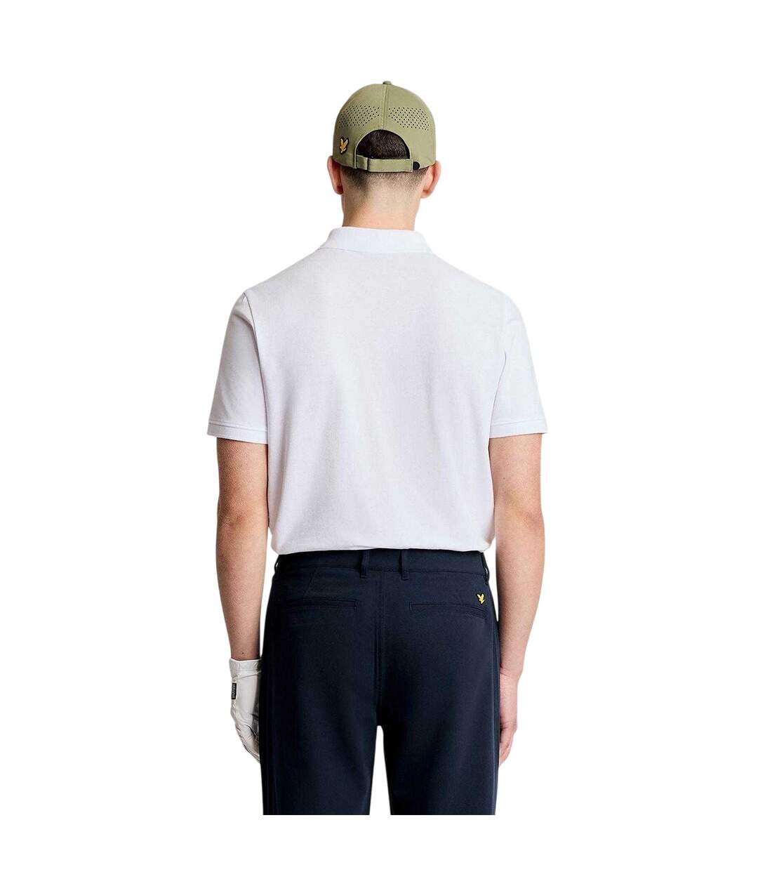 Mens Short-sleeved Golf Polo Shirt White Lyle & Scott-4
