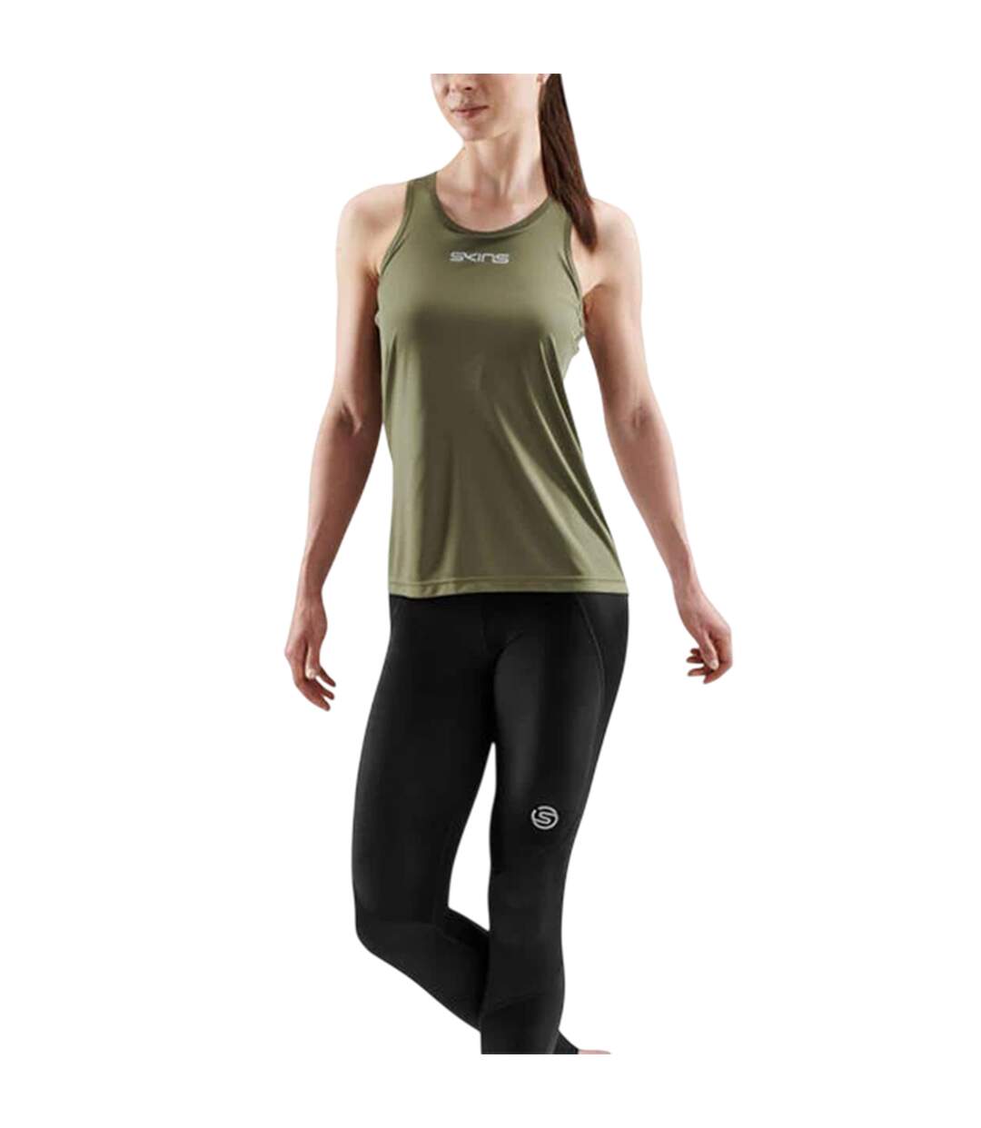 Débardeur Series-3 Femme Vert Kaki Skins-2
