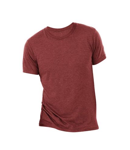 Canvas Mens Triblend Crew Neck Plain Short Sleeve T-Shirt (Cardinal Triblend) - UTBC2596