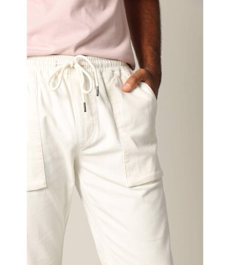 Pantalon en coton avec poches, taille élastiquée et cordon TYLER