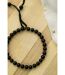 Large Matt Black Beads Unisex Adjustable Yoga Meditation Bracelet