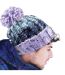 Beechfield Unisex Adults Corkscrew Knitted Pom Pom Beanie Hat (Lavender Fizz) - UTRW5192