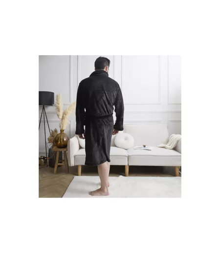 Robe de Chambre Polaire Le Boss Noir