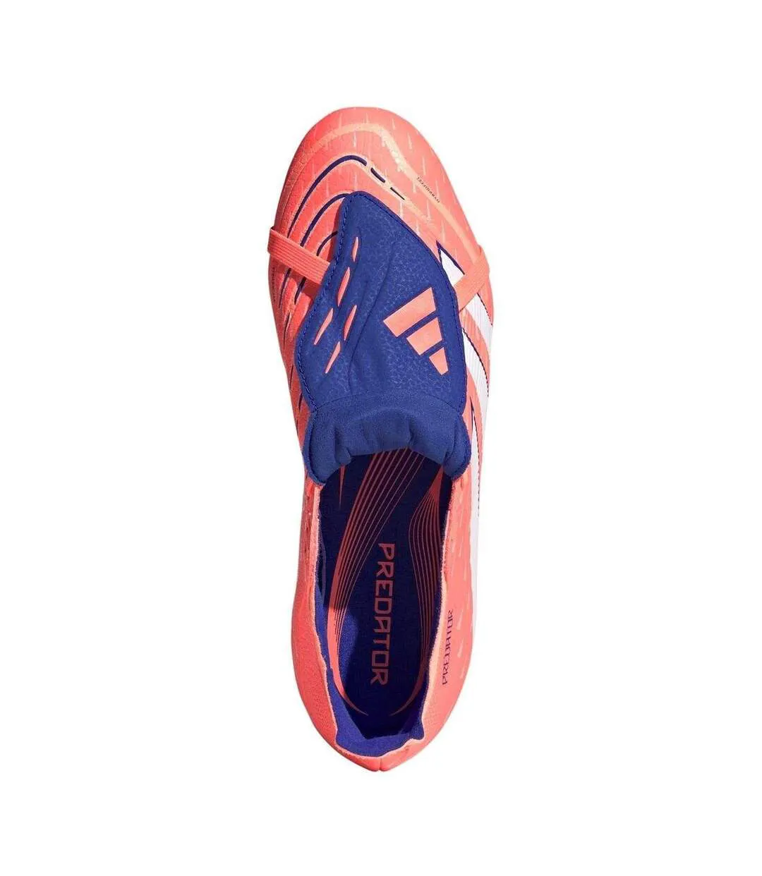 Mens League Fold Over Synthetic Firm Ground Football Boots Orange White Adidas-4