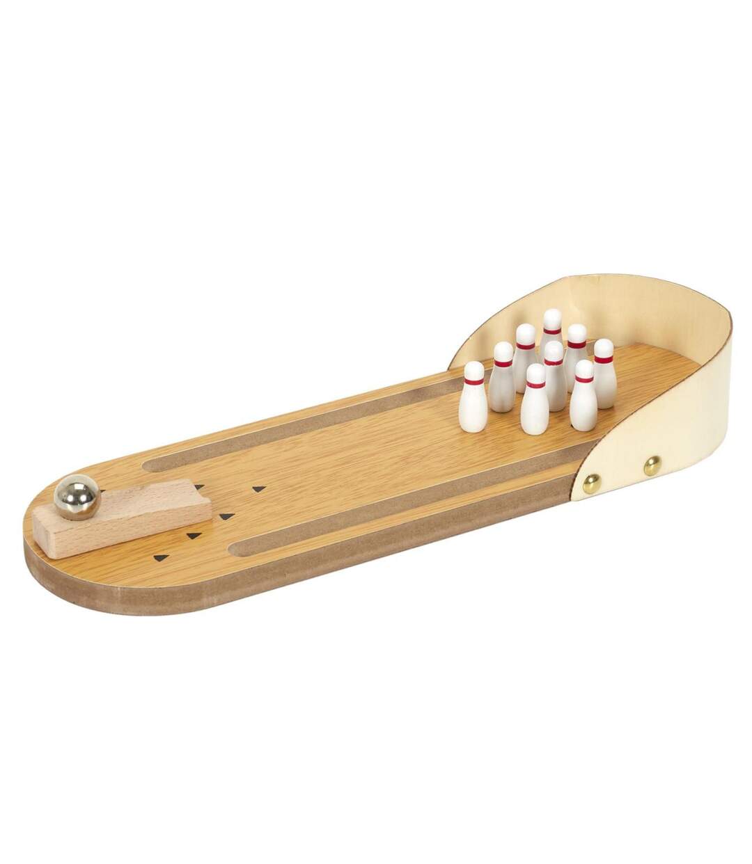 Jeu de Bureau Bowling 31cm Marron-2