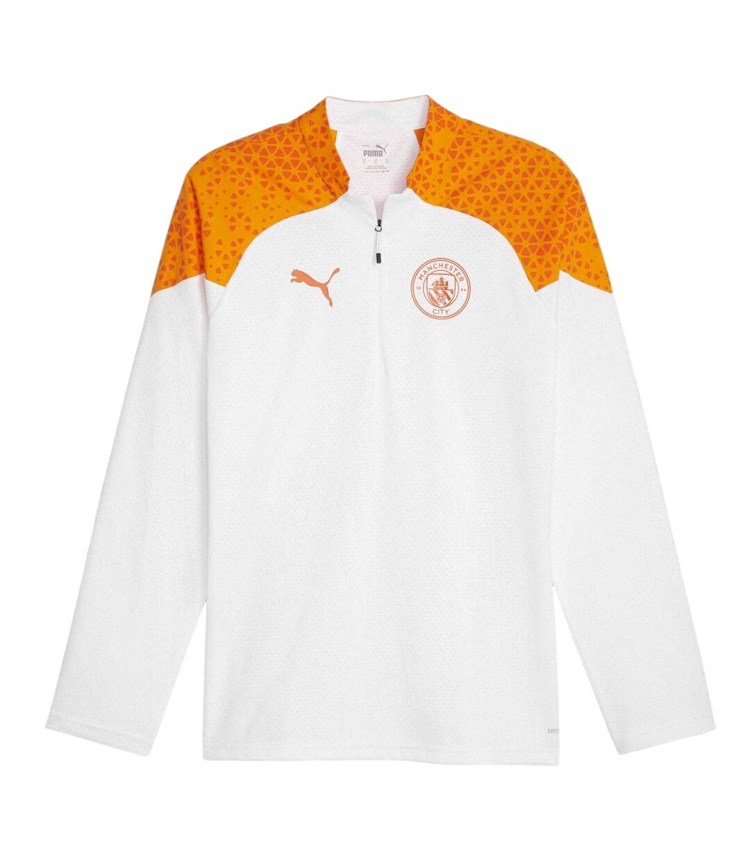 Mens Manchester City Fc Quarter Zip Training Drill Top Marble Puma-2